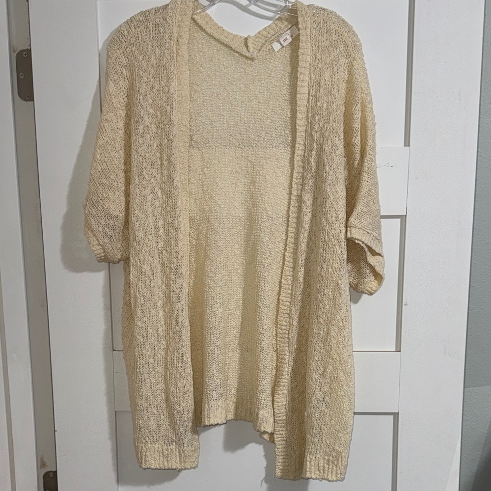 Sun & Shadow Cream Knit Cardigan